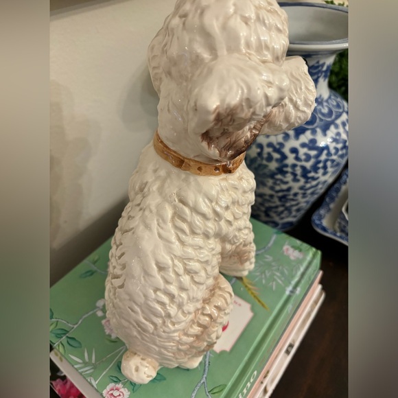 Ceramic White Poodle Dog Figurine - Picture 2 of 5